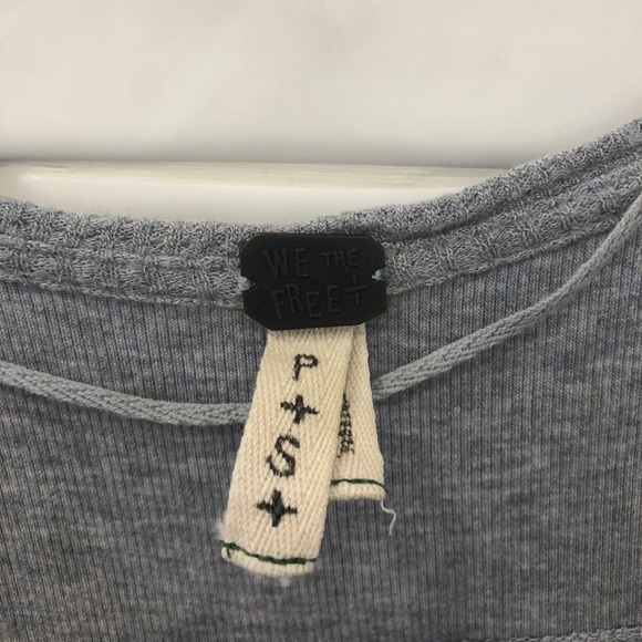 FREE People 'Malibu' Thermal Top in Gray - Picture 5 of 7